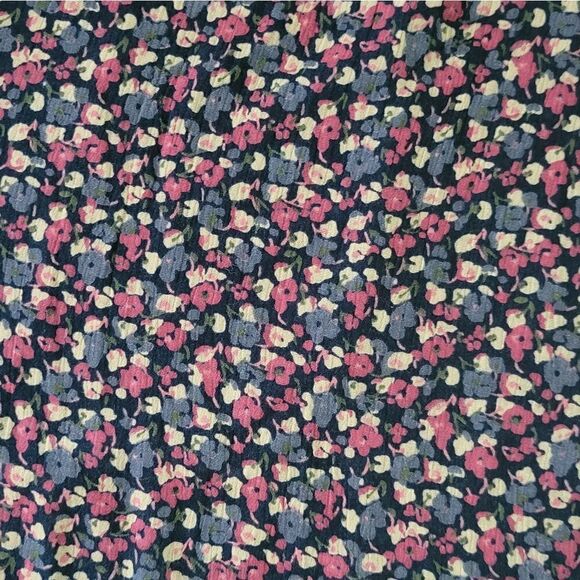 Chaps Boho Floral Print Peasant Top - Picture 13 of 15